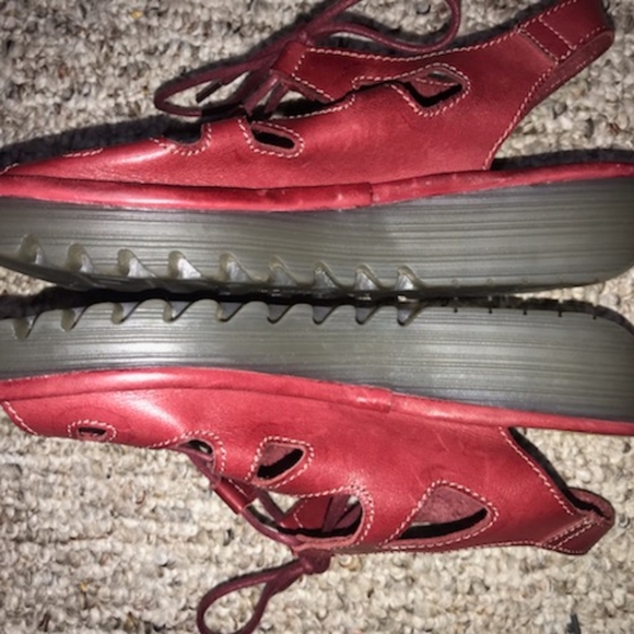 Fly London lace-up peeptoe sandals - Picture 4 of 8